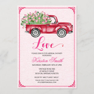 Fête des mariées Love Floral Truck Invitation