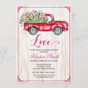 Fête des mariées Love Floral Truck Invitation