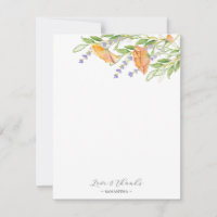 Fête des mariées Merci Cartes Boho Fleurs sauvages