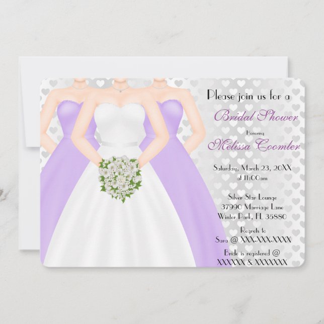 Fête des mariées moderne chic élégant Invitation (Devant)