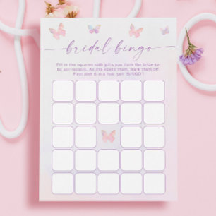 Fête des mariées papillon violet Bingo Carte de je