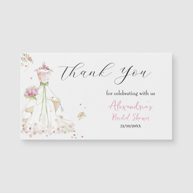 Fête des mariées personnalisée Merci (Devant)