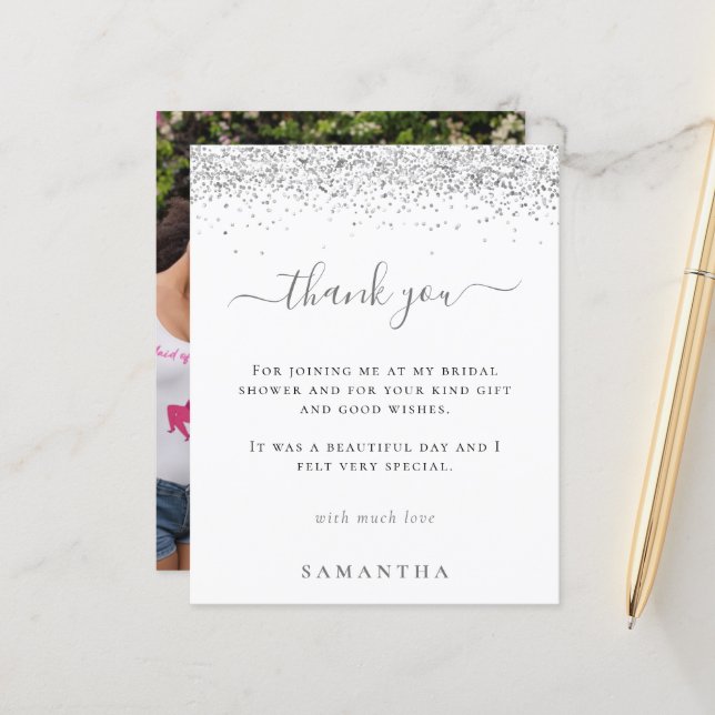 Fête des mariées photo de Parties scintillant arge (Devant/Arrière en situation)