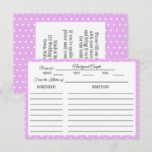 Fête des mariées Recette Carte blanc Polka Dot Lav