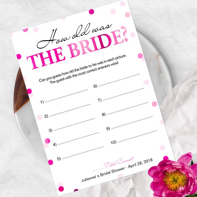 Fête des mariées rose Quel âge a été la mariée jeu (Créateur téléchargé)