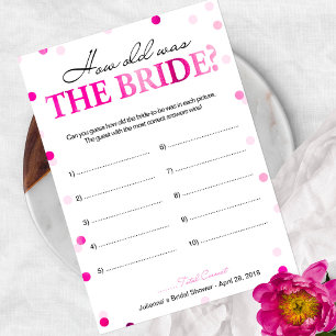 Fête des mariées rose Quel âge a été la mariée jeu