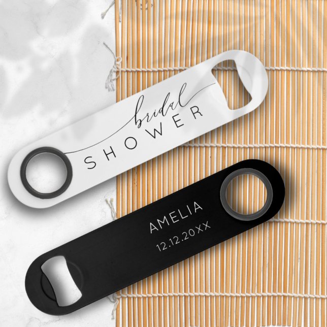 Fête des mariées simple en noir et blanc (Créateur téléchargé)