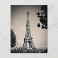 Fête des mariées Tour Eiffel vintage Carte postale