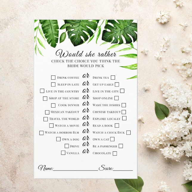 Fête des mariées tropicale Voudrait-elle plutôt Je (Créateur téléchargé)