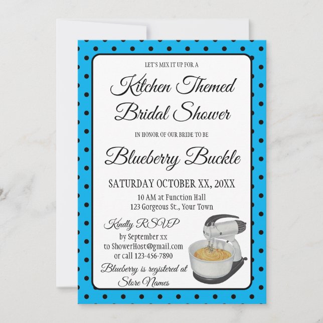 Fête des mariées Vintages Pois Bows Bleu (Devant)