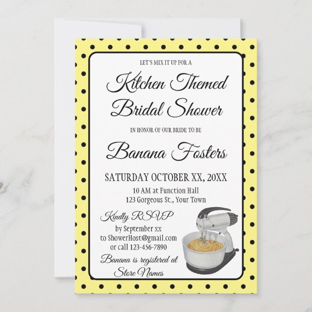 Fête des mariées Vintages Pois Vaches Jaune (Devant)