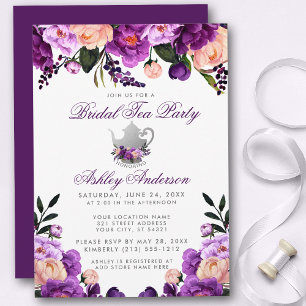 Fête des mariées violet Ultra Violet Invitation de