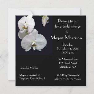 Fête des mariées White Orchid Invitation
