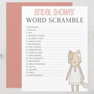 Fête des mariées Word Scramble Jeu Obtenir Meowig