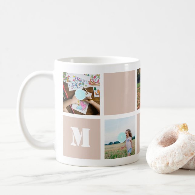 Fête des mères 10 Photos Maman Collage Mug (Avec donut)