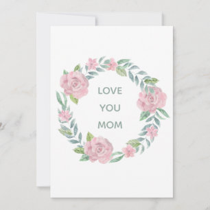 Fête des mères Aimez-vous maman Floral Carte de va