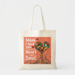 Fête des mères Amour Sac fourre-tout de coeur