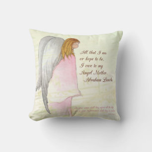 Fête des Mères Angel religieux, Coussin Carré