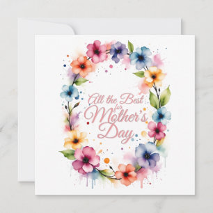 Fête des mères Aquarelle Florale Wreath