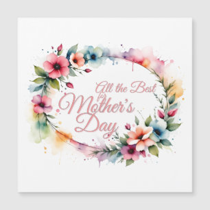 Fête des mères Aquarelle Florale Wreath en rose V2