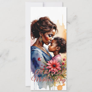 Fête des mères Art d'amour aquarelle africaine