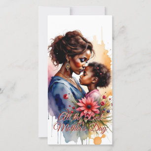Fête des mères Art d'amour aquarelle africaine