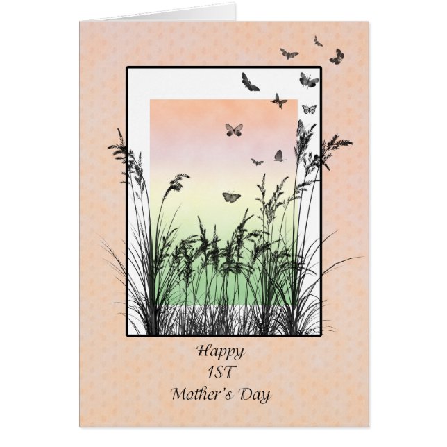 Fête des mères, avec des papillons (Devant)