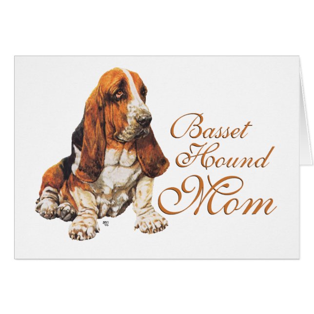 Fête des Mères Basset Hound (Devant horizontal)