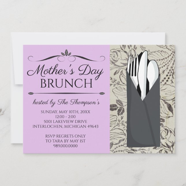Fête des mères Brunch Invitations (Devant)