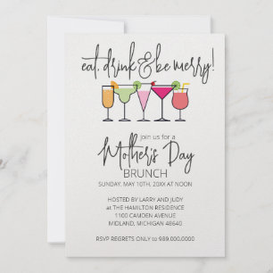 Fête des mères Brunch Invitations