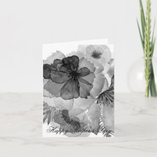 Fête des Mères, carte pour belle-mère. Noir froid