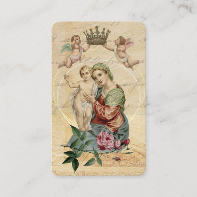 Fête des Mères Catholiques Souvenir Carte Sainte (Devant)