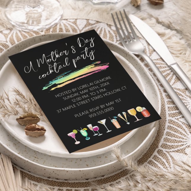 Fête des mères Cocktails Invitations (Créateur téléchargé)