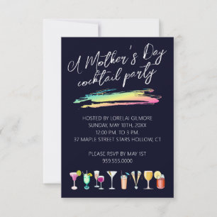 Fête des mères Cocktails Invitations