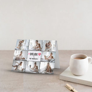 Fête des mères Collage photo pliée Carte de vacanc