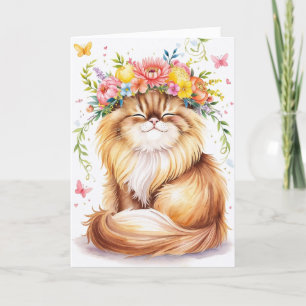 Fête des mères de chats Perse de chat Funny carte 