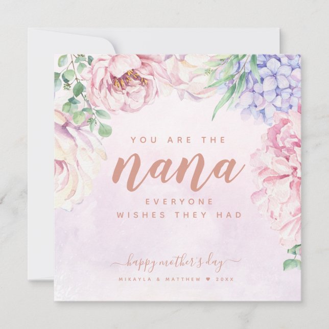 Fête des mères de la florale d'aquarelle pour la c (Devant)