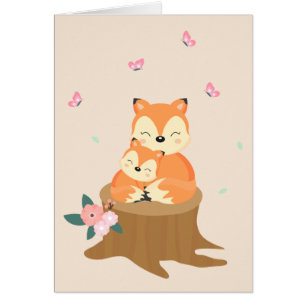 Fête des mères de la mère et du bébé Foxes