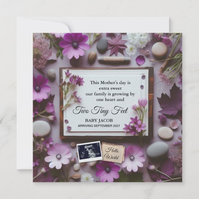 Fête des mères Faire-part de grossesse pour grand- (Devant)