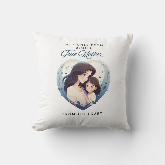 Fête des Mères | Housse de Coussin Personnalisée (Recto)