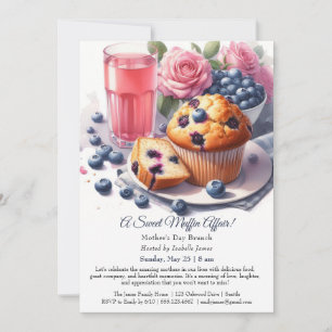 Fête des mères Invitation Cupcake thème
