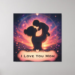 Fête des Mères Je t'aime Maman Toile Murale Art Ca