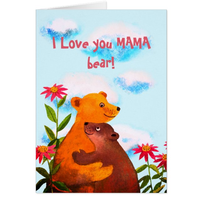 Fête des mères MAMA ours (Devant)