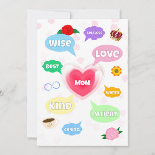 Fête des mères Meilleure maman Mot Nuages Reine Co