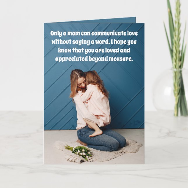 Fête des mères Message sincère Carte de vacances p (Devant)