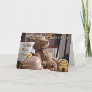 Fête des mères - Ours en peluche - Carte - Personn
