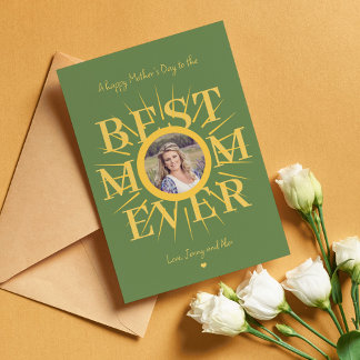 Fête des mères photo meilleure maman jamais carte