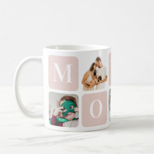 Fête des mères rose vif Photo Collage Mug