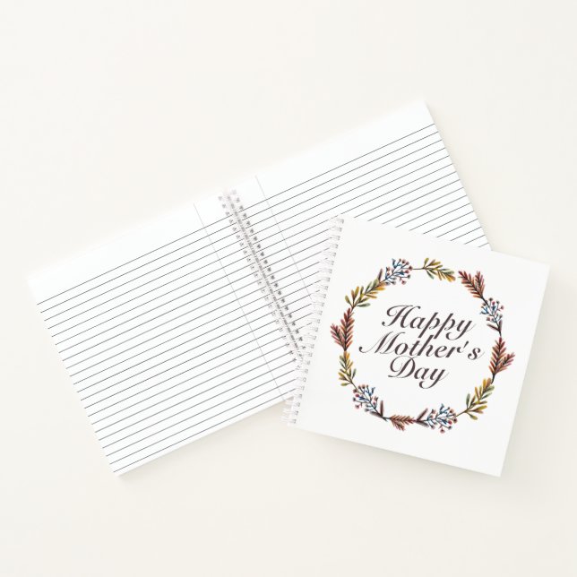 Fête des Mères simple et heureuse Carnet de couron (Intérieur)
