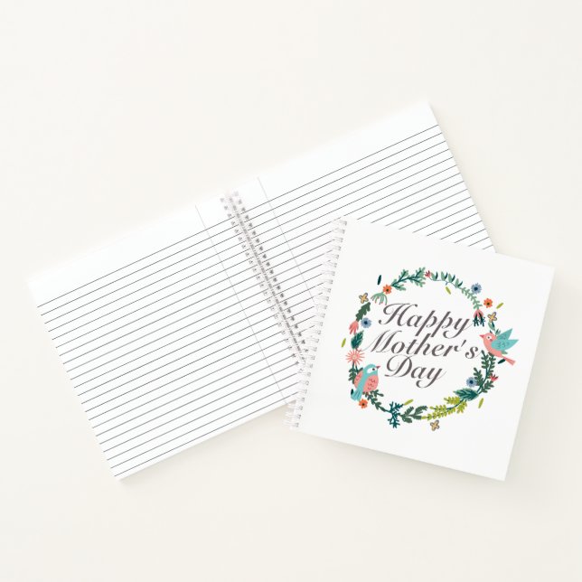 Fête des Mères simple et heureuse Carnet de couron (Intérieur)